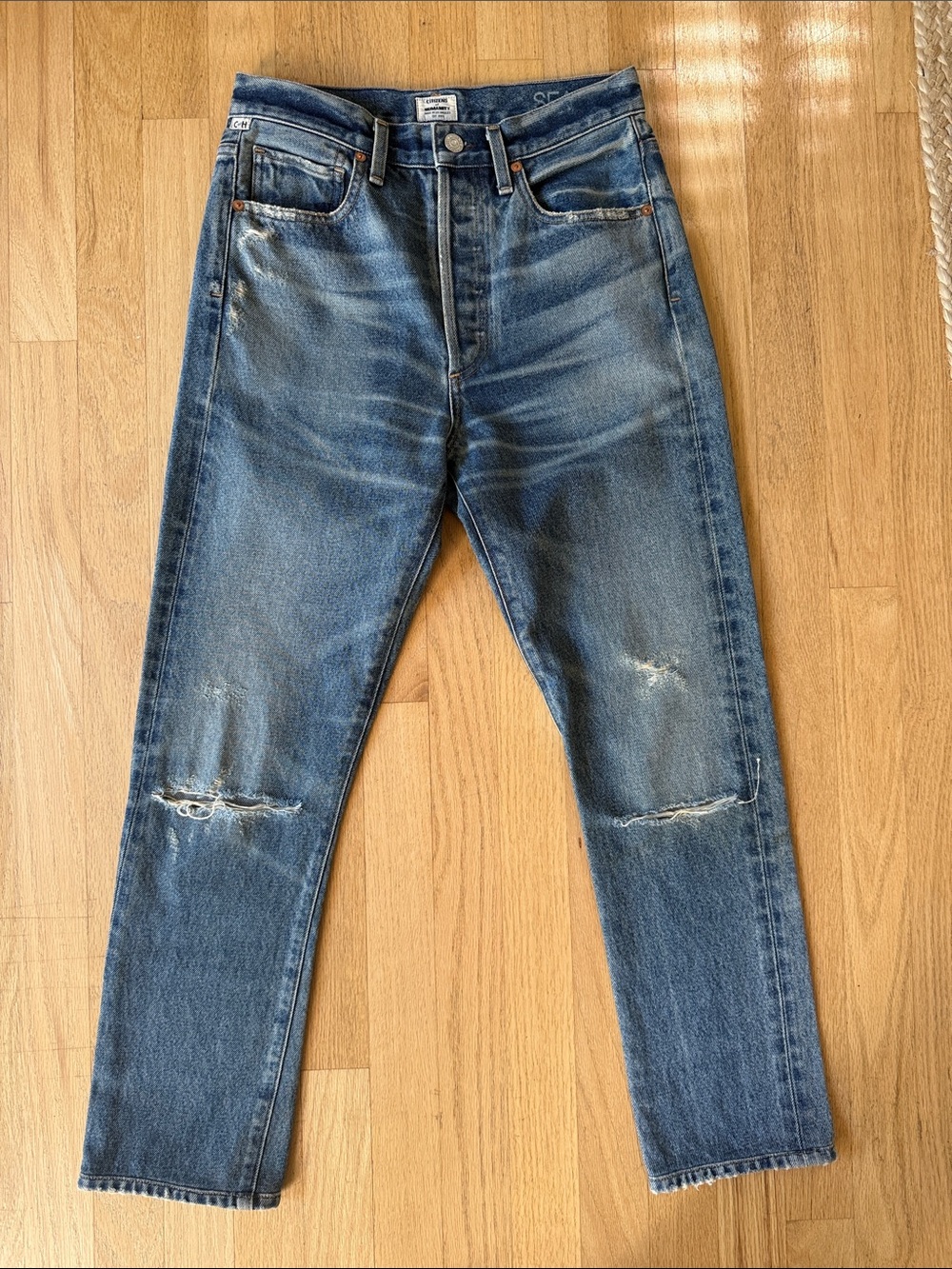 NWOT: Citizens Of Humanity Drew Crop High-Rise in Cameo, sz 25